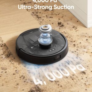 eufy L50 SES Robot Vacuum with 60 Day Self-Empty Station, Multi-Floor Cleaning,Precise iPath Laser Navigation, Customizable Al Mapping, Climb Up to 20 mm, Ideal for Hard Floor, Tile, and Carpet