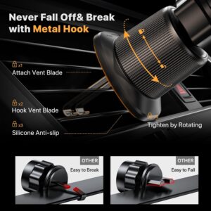 Miracase Phone Holders for Your Car with Metal Hook Clip, Air Vent Cell Phone Car Mount, Hands Free Universal Automobile Cradle Fit for iPhone Android and All Smartphones, Blue