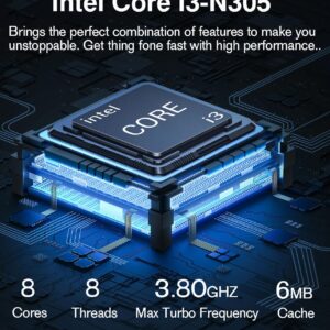 HP 17 Inch Laptop Computer, 17.3 IPS FHD Business Laptop PC, Intel 8-Core i3, 32GB RAM, 1TB SSD, Windows 11 Pro Laptop, Lifetime Office, Full-Size Keyboard, Camera, Fingerprint Reader, USB-C, HDMI