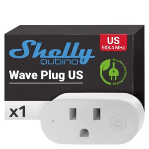 Shelly Wave Plug US | Z-Wave 800 Series Smart Plug with Energy Monitoring 15 A | Home Automation | iOS Android App | Z-Wave Gateway | Low Power Consumption | Smart Schedules and Scenes