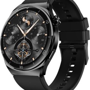 AMOLED Smart Watches for Men Women Fitness Tracker Watch Smartwatch for Android Phones/iPhone Compatible 1.43″ HD Mens Watch with SOS ChatGpt AI Voice Heart Rate Sleep Female Cycle IP68 Waterproof