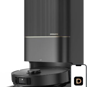 dreame X40 Ultra Robotic Vacuum with Removable & Liftable Mop, 12,000Pa Suction, Side Brush Extensive Cleaning, 158°F Mop & Washboard Self Cleaning, Auto-Empty, Auto Refill, liftable Brushes