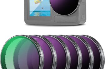 NEEWER ND Filter Set Compatible with DJI Osmo Action 3/4/5 Pro, 6 Pack ND8+ND16+ND32+ND64+ND1000+CPL Neutral Density Polarizing Action Camera Accessories, Multicoated HD Optical Glass, FL-A78
