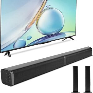 TV Sound Bar Sound Bar for Speaker Smart TV Sound bars 80W Split Soundbars, Surround Sound Powerful Bass, Home Theater Speakers with HDMI-ARC/Optical/AUX Connection 2-in-1 Detachable Soundbar for TV