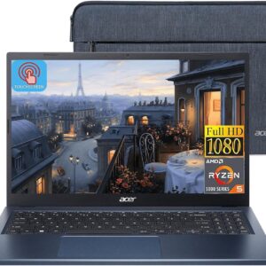 acer 2023 Aspire 3 Touchscreen Laptop, 15.6″ FHD IPS Display, AMD Ryzen 5 7520U Processor (Beats i7-1165G7), 8GB DDR5 RAM, 512GB SSD, AMD Radeon Graphics, Wi-Fi 6, Windows 11 Home