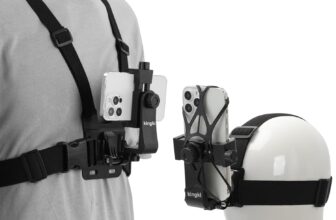 KINGKI Mobile Phone Chest Strap Harness Mount Head Strap Holder Kit for POV/VLOG,Cell Phone Clip Compatible with iPhone,Samsung,GoPro Hero 12, 11,10, 9, 8, AKASO,DJI Osmo,and Action Cameras…