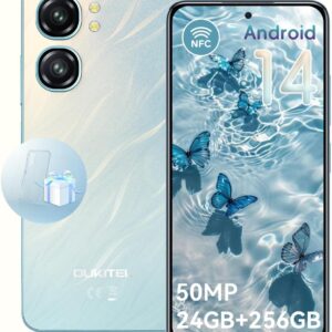 OUKITEL C58 Pro Unlocked Cell Phone – Android 14 Mobile Phone with 24(6+18) GB +256GB/1TB TF Expand, 6.7″ HD+ Screen 90Hz 5150mAh Battery 50MP Main Camera Smartphones, NFC/T-Mobile/OTG/Dual SIM 2025