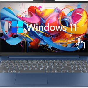Lenovo IdeaPad 3 Laptop, 15.6″ FHD Touchscreen, Intel Core i5-1155G7, 16GB RAM, 512GB SSD, Webcam, HDMI, Wi-Fi 6, Windows 11 Home, Blue