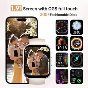 OUKITEL Smart Watch(Answer/Make Call), 1.91″ HD Smartwatches for Men Women, Fitness Tracker with Heart Rate Sleep SpO2 Monitor, IP68 Waterproof, 100+Sport Mode Fitness Watch for Android iOS