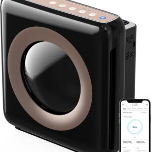 Coway Airmega AP-1512HHS App-Enabled Smart Technology, Compatible with Amazon Alexa True HEPA Air Purifier, Black/Bronze