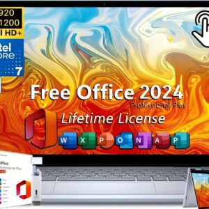 Dell Inspiron 7440 Business Laptop, Office Pro 2024 Lifetime License, 14″ FHD+ 2-in-1 Touchscreen, Intel 10-Core 7-150U, 32 GB DDR5 RAM, 1 TB SSD, Wi-Fi, Long Battery Life, Win 11 Pro, w/Accessories