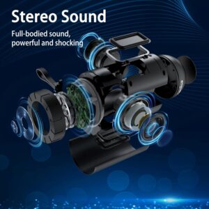 comiso Bluetooth Speaker, IPX5 Waterproof Portable Speaker with 360° HD Surround Sound, Punchy Bass, Wireless TWS Pairing, 24H Playtime, Wireless Speaker for Home/Outdoor/Camping/Beach, Birthday Gift