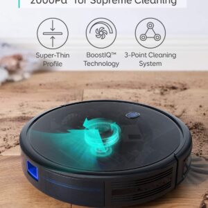 eufy BoostIQ RoboVac 11S MAX, Robot Vacuum Cleaner, Super Thin, Powerful Suction, Quiet, Self-Charging Robotic Vacuum Cleaner, Cleans Hard Floors to Medium-Pile Carpets, Black(Renewed)