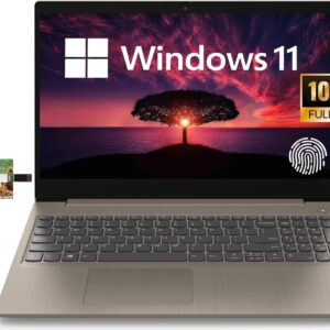 Lenovo New IdeaPad 3i Business Laptop, 15.6″ FHD Display, Intel Core i3-1115G4, Windows 11 Home, 8GB RAM 256GB SSD, Almond, 32GB Durlyfish USB Card