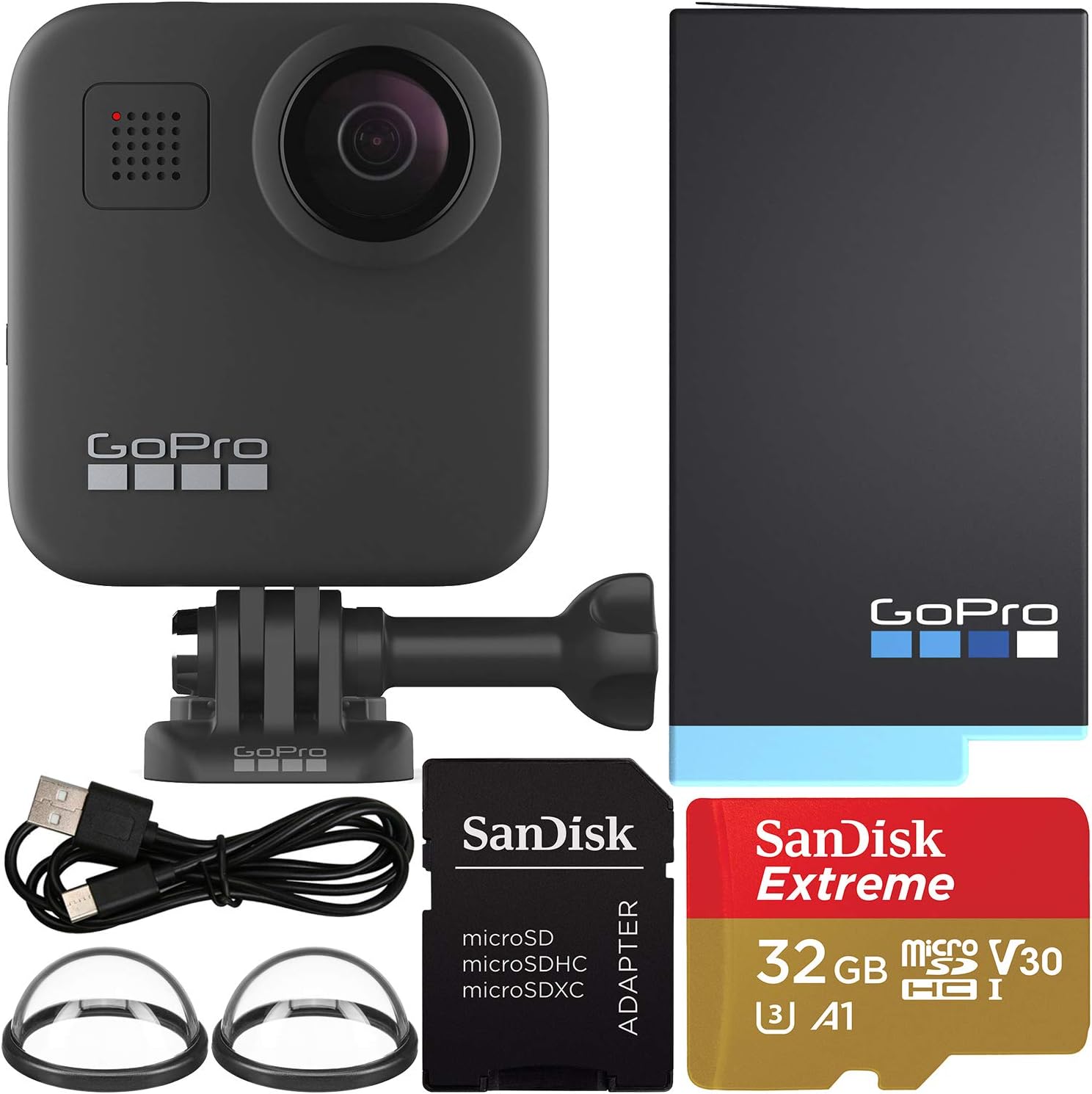 GoPro MAX 360 Action Camera with Free Promotional SanDisk Extreme 32GB microSDHC Memory Card