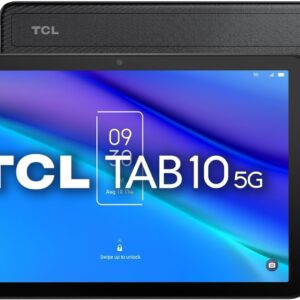 TCL TAB 10 5G – Android Tablet, 5G T-mobile Unlocked, Wi-Fi, 10”, 4GB RAM + 32GB Storage up to 512GB, Android 12, US Version, Gray