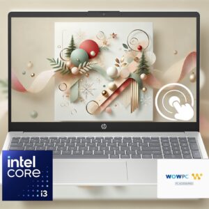 HP New Pavilion 15.6″ Business & Student Laptop Computer, Touch-Screen, 32GB RAM, 1TB SSD, 6-Cores Intel Core i3-1215U Processor, USB-C, HDMI, Long Battery Life, AI Noise Removal, Win 11, WOWPC