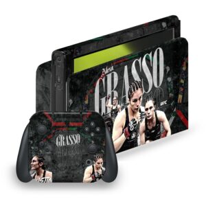 Head Case Designs Officially Licensed UFC Distressed Alexa Grasso Vinyl Sticker Gaming Skin Decal Cover Compatible With Nintendo Switch OLED Bundle