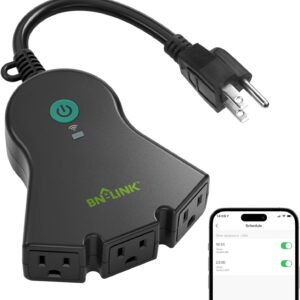 BN-LINK Smart WiFi Heavy Duty Outdoor Outlet, Timer and Countdown Function, No Hub Required for Outdoor Lights, Compatible with Alexa and Google Assistant (Outdoor) 2.4 GHz Network only