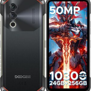 DOOGEE Blade10 Power Rugged Smartphone Unlocked,24GB+256GB/2TB, 10300mAh Rugged Phone, 6.6”HD+90Hz Android 14 Cell Phone, 50MP Camera, 3 Card Slots/Face Unlock/Fingerprint/NFC/Wi-Fi6E/IP69K