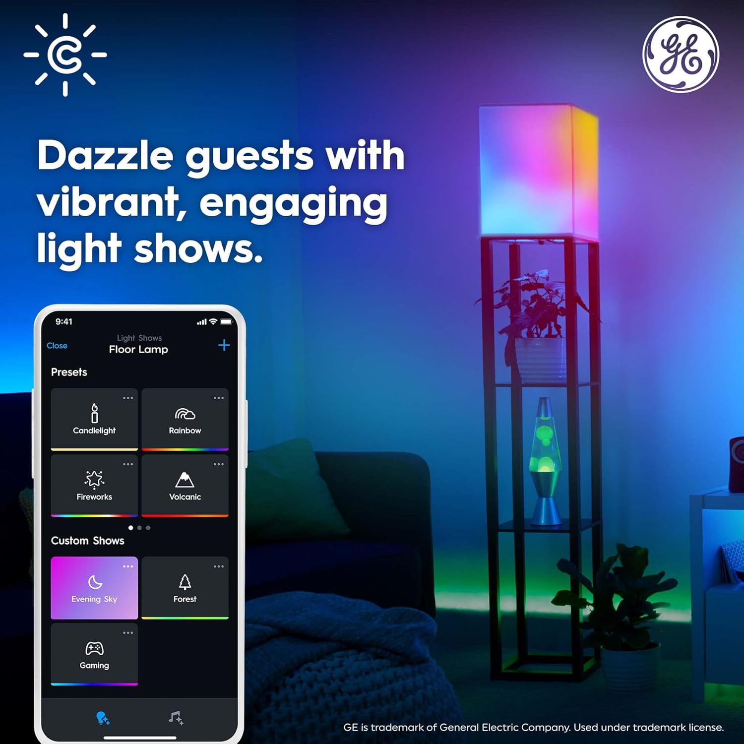 Cync GE Dynamic Effects A19 Smart LED Light Bulb, Color Changing Smart WiFi Light, Compatible with Alexa and Google Home (2 Pack) - Image 6