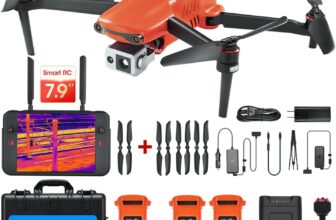 Autel Robotics EVO II Dual 640T V3, 640×512 Thermal Imaging Drone, Remote ID Supported, 0.8” CMOS&50MP 8K RYYB Sensor,10+ Temp Measurement, D-RI Ranges, Thermal Analysis Tool, for Search&Rescue/Power Inspection/Public Safety/Hunting