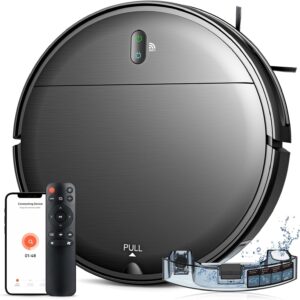 MAMNV Robot Vacuum and Mop Combo, WiFi/App, Robotic Vacuum Cleaner with Schedule, 2 in 1 Mopping Robot Vacuum, Self-Charging, Slim, Ideal for Hard Floor, Pet Hair, Carpet
