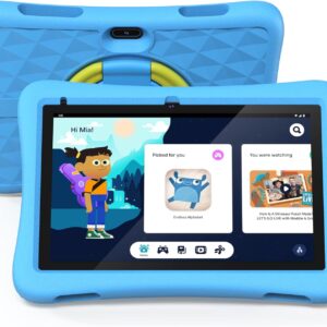 plimpton Kids Tablet, 10 inch Tablet for Kids, Android 14, 2GB RAM 32GB Storage, HD IPS Glass Screen, 6000mAh Battery, EVA Shockproof Case