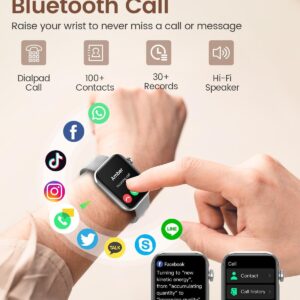 AKUMAKA Smart Watches for Women,Fitness Tracker Smartwatch for Android iPhone,1.85″ Womens Watch with Blood Pressure Monitor,Calls and Messages/Heart Rate/Sleep/Female Cycle(3 Watch Bands)