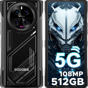 DOOGEE V40 Rugged Smartphone 5G Unlocked,512GB+32GB Rugged Phone,4nm D7300,6.78″ FHD+120Hz Rugged Cell Phone,108MP+AI Camera,8680mAh Battery 33W,NFC/5G Dual SIM/WiFi 6E/Face/Fingerprint ID