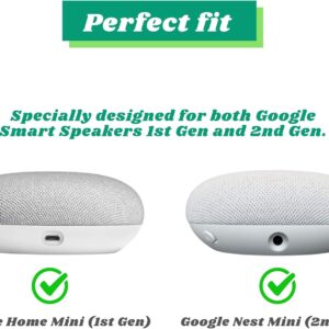 Sintron Outlet Wall Mount Holder for Google Nest Mini and Google Home Mini, A Space-Saving Accessories with Cord Management for Google Smart Speakers 1st Gen. and 2nd Gen., No Messy Wires or Screws.