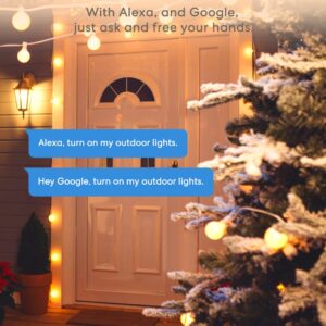 meross Outdoor Smart Plug, Outdoor Wi-Fi Outlet with 3 Sockets Independently Compatible with Alexa, Google Home and SmartThings, IP44 Waterproof, Voice & Remote Control,Timer, FCC and ETL Certified