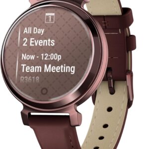 Garmin Lily 2, Small and Stylish Smartwatch, Hidden Display, Patterned Lens, Up to 5 Days Battery Life, Mulberry