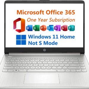 HP 14″ Laptop, One Year Office 365 Included, Intel 4-Core N4120 Processor 2.6 GHz, 11 Hours Long Battery Life, 16GB RAM, 128GB eMMC Storage + 128GB Micro SD Card, USB-C, Windows 11 Home (NOT S Mode)