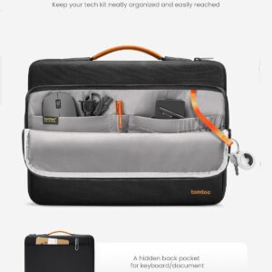 tomtoc 360 Protective Laptop Carrying Case for 13-inch New Surface Pro 11th, Copilot+PC 2024, Surface Pro 10/9/8/X with Signature Keyboard/X Keyboard, Water-Resistant Laptop Sleeve, Black