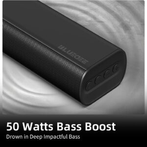 Sound Bars for TV 16-inch, Cinematic TV Bluetooth Sound Bar with Impactful Bass with Remote Control, Wall Mountable Sound Bar Work with Traditional or Smart TV, Computer