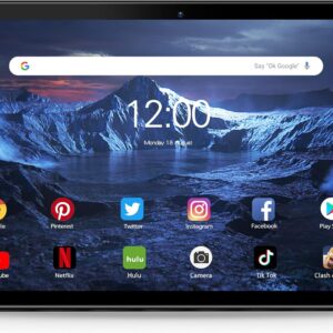 PRITOM 10” Tablet Android 13 Phone Tablet with SIM Slot, 64GB Quad Core, IPS Touchscreen, 8MP Rear Camera WiFi GPS Bluetooth USB C, Support 3G Phone Call, Black