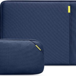 tomtoc 360 Protective Laptop Sleeve Set for 14-inch New MacBook Pro M4/M3/M2/M1 Pro/Max A3112 A3401 A3185 A2992 A2918 A2779 2024-2021, Water-Resistant MacBook Case Bag with Organized Accessory Pouch