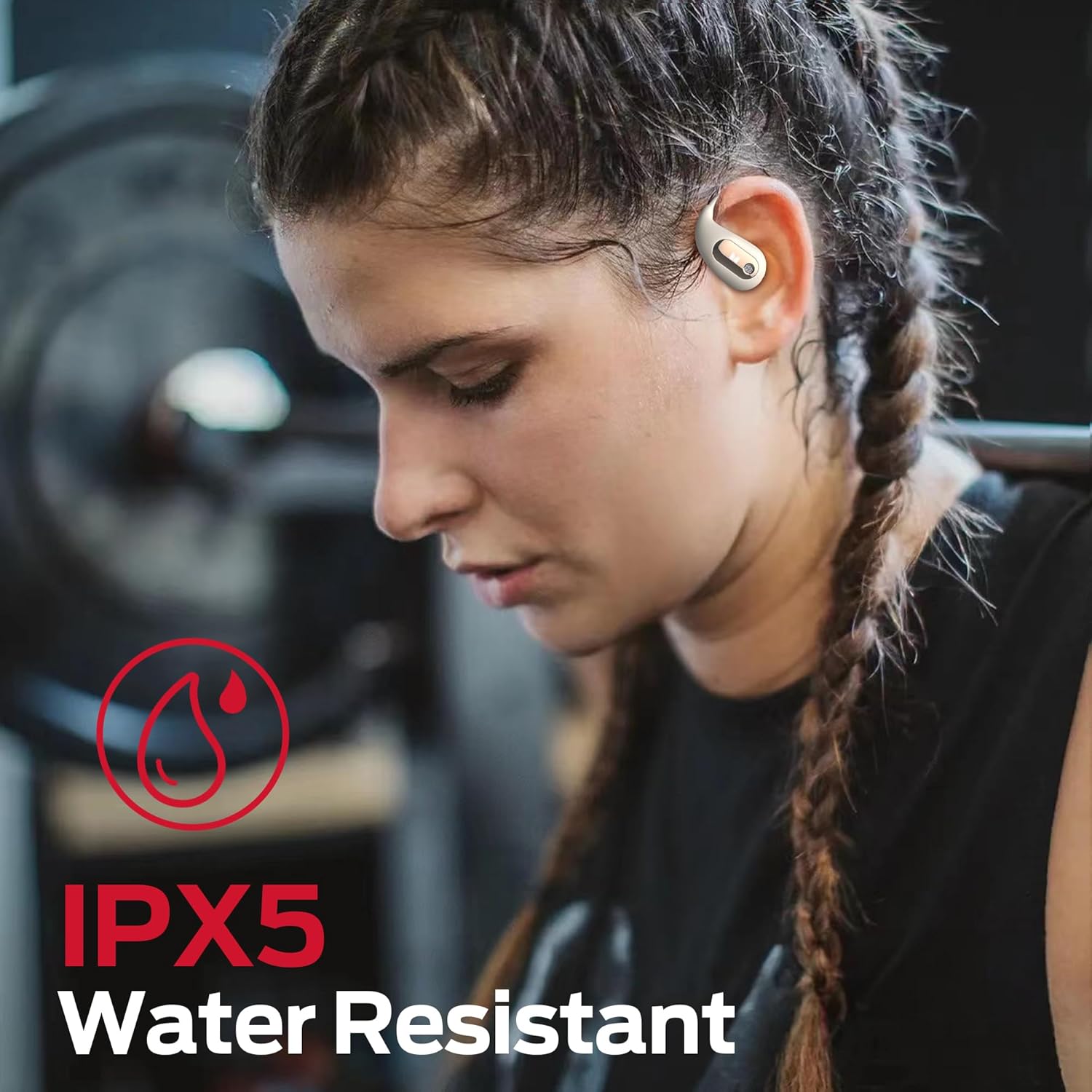 MONSTER Open Ear AC210 Headphones, Bluetooth 5.4 Earphones Stereo Sound, Wireless Headphones 30 Hours Playback, Type-C Charging, IPX5 Waterproof Open Ear Earbuds,White - Image 5