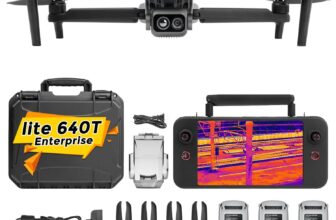 Autel Robotics EVO Lite 640T Enterprise, 640×512@30 fps Thermal Imaging,1/2” CMOS 48MP Visible Camera,16x Digital Zoom, 10+ Temp Measurement, AI Target Recognition, 40 Minutes, Support Remote ID