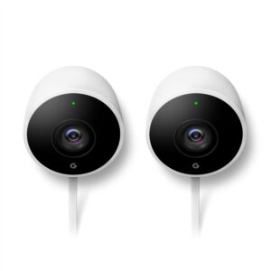 Google Nest Cam Outdoor 2-Pack – Weatherproof Outdoor Camera for Home Security – Surveillance Camera with Night Vision – Control with Your Phone (Renewed)