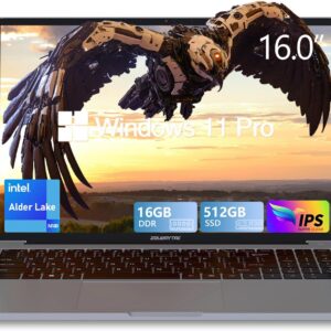 Laptop,Gaming Laptop,Windows 11 Pro,16GB RAM 512GB SSD,N100 CPU(Up to 3.4GHz,12th Gen),16″FHD Display,Aluminum Body,With WiFi/BT,Backlit Keyboard,Support Type C Charging,For Gaming,Business,SpaceGray