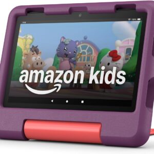 New Amazon Fire HD 8 Kids tablet, ages 3-7 | 3GB memory, bright 8″ HD screen. Includes ad-free and exclusive content, parental controls and 13-hr battery, 32GB, Grape, (2024 release)
