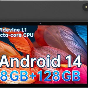 ApoloSign Tablet 11 inch, Android 14 Tablets with 11” IPS HD Incell Display, Unisoc T606 Octa-Core up to 2.0Ghz, 8+128GB Storage, Expand to 1TB, 7000mAh, Widevine L1, 5G WiFi, BT 5.0, Slim, Light