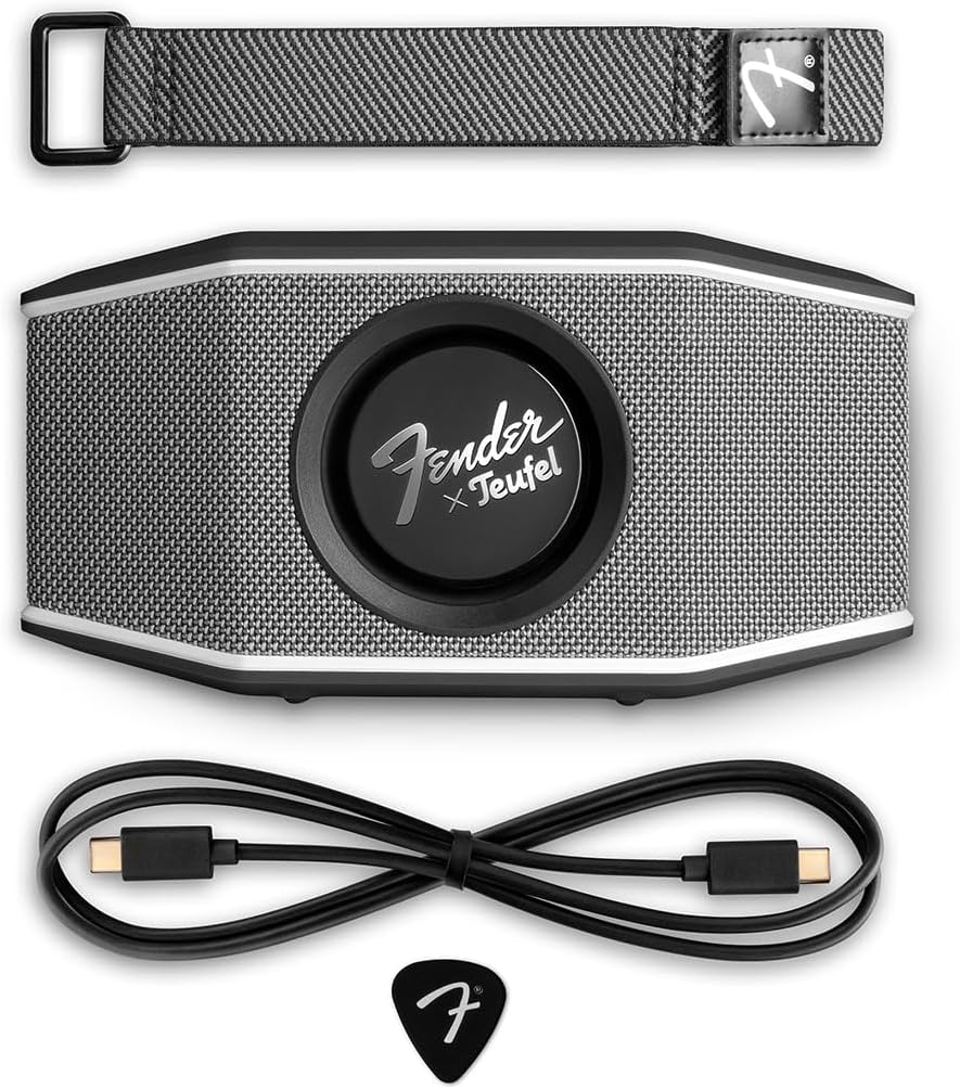 Fender x Teufel ROCKSTER GO 2 Portable Bluetooth Speaker – Powerful Sound, Rugged, Waterproof, 28 Hour Battery, Carrying Strap for Outdoors and Travel - Image 5