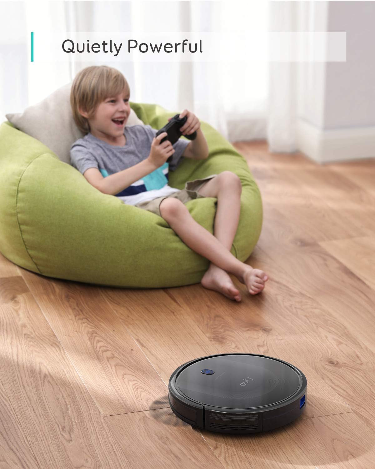 eufy BoostIQ RoboVac 11S MAX, Robot Vacuum Cleaner, Super Thin, Powerful Suction, Quiet, Self-Charging Robotic Vacuum Cleaner, Cleans Hard Floors to Medium-Pile Carpets, Black(Renewed) - Image 6