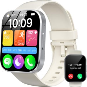 OUKITEL Smart Watch(Answer/Make Call), 1.91″ HD Smartwatches for Men Women, Fitness Tracker with Heart Rate Sleep SpO2 Monitor, IP68 Waterproof, 100+Sport Mode Fitness Watch for Android iOS