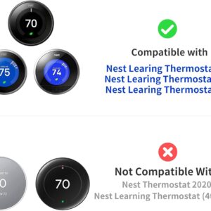 Compatible with Google Nest Thermostat 1st/2nd/3rd Wall Plate Cover – Petrichor Nest Thermostat Trim Kit, Made for Google Nest Thermostat 1st/2nd/3rd, Cover Imperfections Easy to Install – Snow