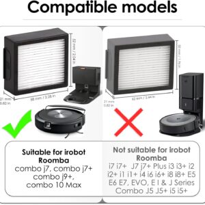 (20 Pack) Combo J7+ Replacement HEPA Filter Compatible with iRobot Roomba Combo J7+ plus/Combo j9+/ Combo 10 Max Robot Vacuum Cleaner, HEPA Filters Accessories Kit (NOT FOR Roomba combo j5 combo j5+)