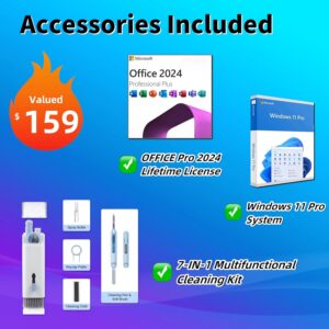 Dell Inspiron 7440 Business Laptop, Office Pro 2024 Lifetime License, 14″ FHD+ 2-in-1 Touchscreen, Intel 10-Core 7-150U, 32 GB DDR5 RAM, 1 TB SSD, Wi-Fi, Long Battery Life, Win 11 Pro, w/Accessories